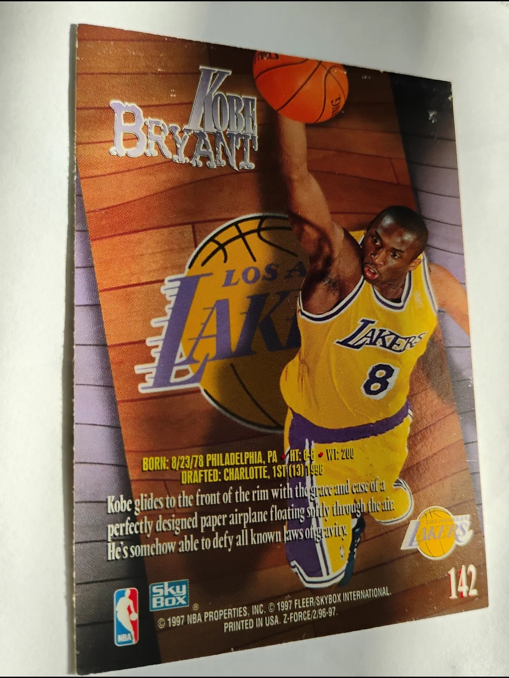 Skybox Kobe Bryant Los Angeles Lakers Basketball Card - Multi-Color #142
